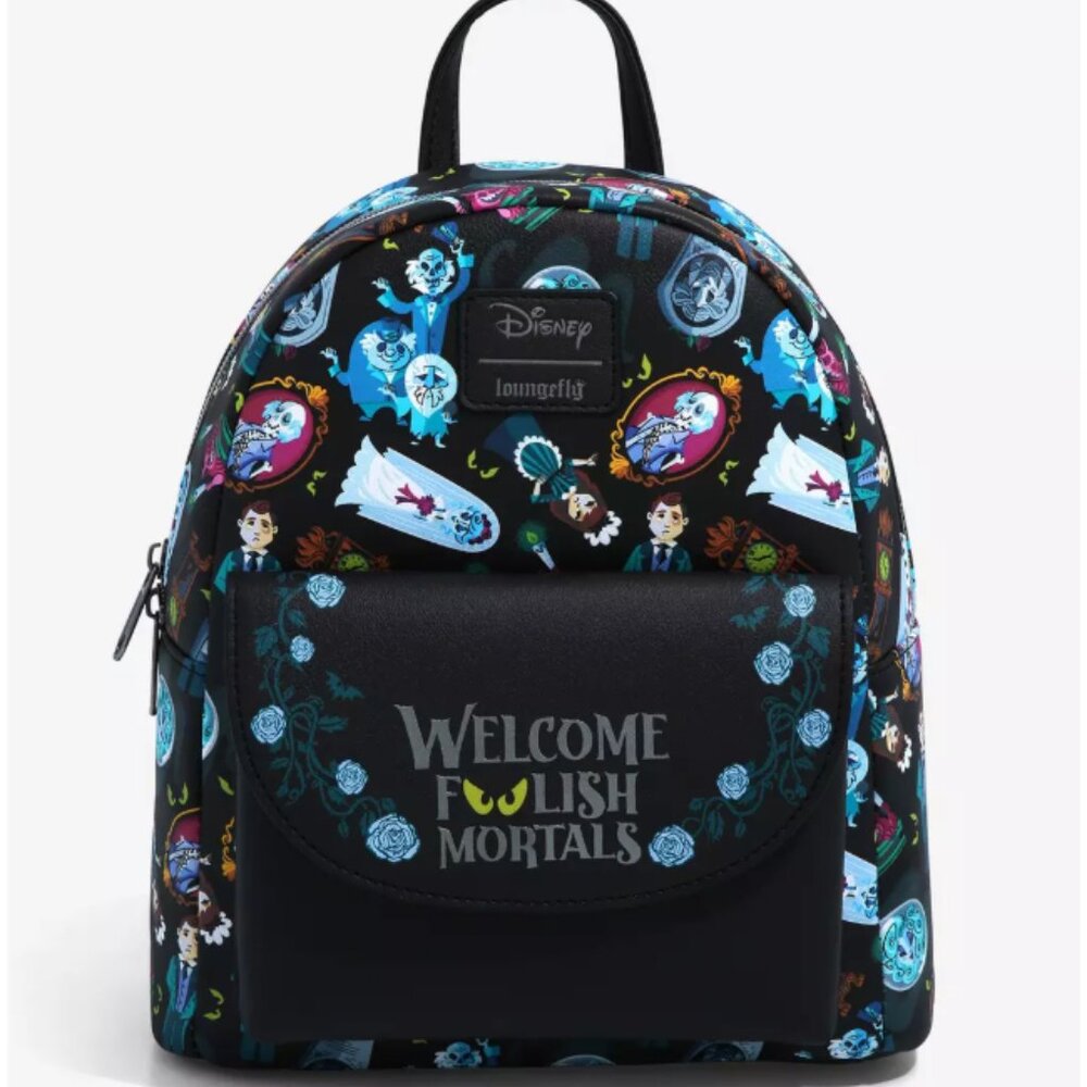 Loungefly Disney The Haunted Mansion Foolish Mortals Mini Backpack
